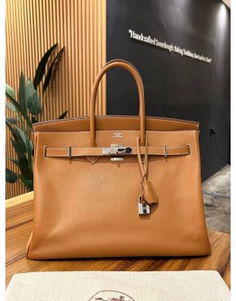 HERMES BIRKIN 35 IN GOLD EPSOM LEATHER WITH PALLADIUM HARDWARE