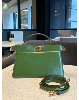FENDI PEEKABOO ISEEU EAST-WEST TOP HANDLE NAPPA LEATHER BAG