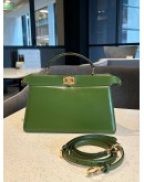 FENDI PEEKABOO ISEEU EAST-WEST TOP HANDLE NAPPA LEATHER BAG