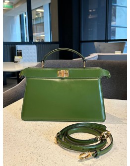 FENDI PEEKABOO ISEEU EAST-WEST TOP HANDLE NAPPA LEATHER BAG