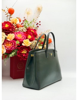 PRADA BN2535 TOTE TOP HANDLE BAG IN AZURRO SAFFIANO VERNICE LEATHER