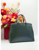 PRADA BN2535 TOTE TOP HANDLE BAG IN AZURRO SAFFIANO VERNICE LEATHER