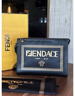 COLLABRATION OF VERSACE X FENDI FENDACE WRISTLET CLUTCH  