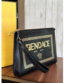 COLLABRATION OF VERSACE X FENDI FENDACE WRISTLET CLUTCH  