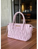 MIU MIU BOLSA DE COURO 2WAY NAPPA MATELASSE HANDLE HANDBAG