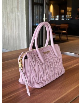 MIU MIU BOLSA DE COURO 2WAY NAPPA MATELASSE HANDLE HANDBAG