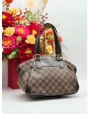 LOUIS VUITTON VERONA PM IN BROWN DAMIER EBENE CANVAS & CALFSKIN LEATHER