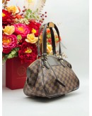 LOUIS VUITTON VERONA PM IN BROWN DAMIER EBENE CANVAS & CALFSKIN LEATHER