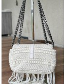 YSL YVES SAINT LAURENT CLASSIC MONOGRAM BABY CROCHET FRINGED BAG