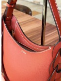 CHLOE SMALL DARRYL HOBO SHOULDER BAG IN SEPIA BROWN GRAINED CALF LEATHER