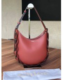 CHLOE SMALL DARRYL HOBO SHOULDER BAG IN SEPIA BROWN GRAINED CALF LEATHER