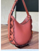 CHLOE SMALL DARRYL HOBO SHOULDER BAG IN SEPIA BROWN GRAINED CALF LEATHER