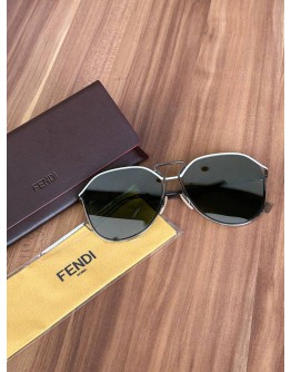 FENDI FF SILVER AVIATOR SUNGLASS