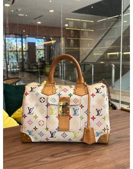 LOUIS VUITTON SEASONAL EDITION OF TAHASHI MURAKAMI SPEEDY 30 WHITE MULTICOLOUR  