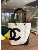 CHANEL CAMBON PETITE HAND TOTE BAG IN BLACK & WHITE