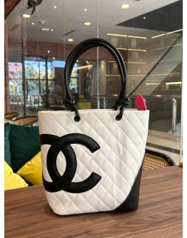 CHANEL CAMBON PETITE HAND TOTE BAG IN BLACK & WHITE