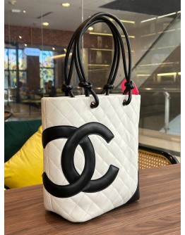 CHANEL CAMBON PETITE HAND TOTE BAG IN BLACK & WHITE