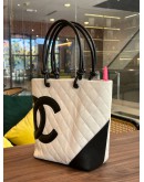CHANEL CAMBON PETITE HAND TOTE BAG IN BLACK & WHITE