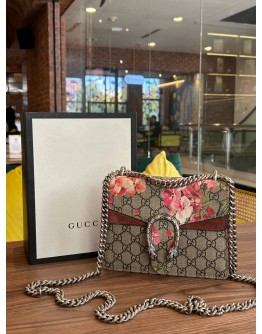 GUCCI LIMITED SPECIAL EDITION DIONYSUS GG SUPREME WITH FLOWERS PATTERN CANVAS MINI CHAIN BAG