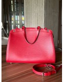 LOUIS VUITTON BREA HANDLE BAG IN RED EPI LEATHER WITH STRAP
