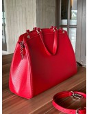 LOUIS VUITTON BREA HANDLE BAG IN RED EPI LEATHER WITH STRAP