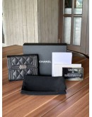 CHANEL CAVIAR BOY COMPACT WALLET