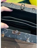 LOUIS VUITTON NEO WALLET TRUNK CLUTCH BAG IN MONOGRAM ECLIPSE WITH WRISTLET STRAP