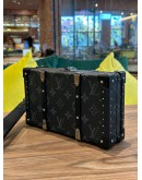LOUIS VUITTON NEO WALLET TRUNK CLUTCH BAG IN MONOGRAM ECLIPSE WITH WRISTLET STRAP