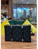 LOUIS VUITTON NEO WALLET TRUNK CLUTCH BAG IN MONOGRAM ECLIPSE WITH WRISTLET STRAP