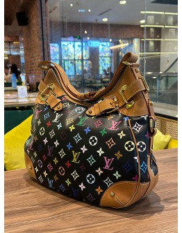 LOUIS VUITTON MM SEASONAL EDITION TAKASHI MURAKAMI GRETA BLACK MONOGRAM MULTICOLOUR SHOULDER BAG  