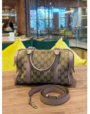 GUCCI GUCCISIMA BEIGE & PINK BOSTON BAG WITH STRAP