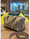 GUCCI GUCCISIMA BEIGE & PINK BOSTON BAG WITH STRAP