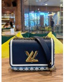 LOUIS VUITTON LIMITED SPECIAL EDITION MM TWIST GUINGUETTE INDIGO BLUE CHAIN BAG