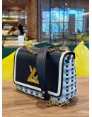 LOUIS VUITTON LIMITED SPECIAL EDITION MM TWIST GUINGUETTE INDIGO BLUE CHAIN BAG