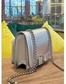 SALVATORE FERRAGAMO VARA RIBBON NEW BIANCO SHOULDER CHAIN BAG