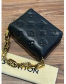 LOUIS VUITTON MICRO COUSSIN IN BLACK LAMBSKIN EMBOSSED MONOGRAM LEATHER   
