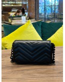GUCCI 2 IN 1 SUPER MINI GG MARMONT IN FULL BLACK WITH REMOVABLE CHAIN