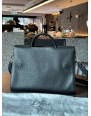 CHRISTIAN DIOR DIOREVER IN BLACK GRAINED CALF LEATHER HANDLE HANDBAG WITH STRAP
