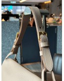 PRADA VITELLO DAINO FLAP SHOULDER BAG IN SOFT BEIGE