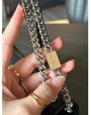 YSL YVES SAINT LAURENT MEDIUM KATE IN BLACK GRAINED POUDRE LEATHER WITH SILVER HARDWARE