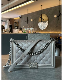 CHANEL MEDIUM LE BOY DOUBLE STITCH FLAP BAG