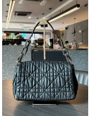 CHRISTIAN DIOR VINTAGE DELICES FLAP BAG IN BLACK CANNAGE LAMBSKIN LEATHER