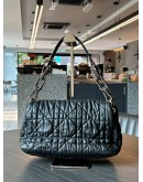 CHRISTIAN DIOR VINTAGE DELICES FLAP BAG IN BLACK CANNAGE LAMBSKIN LEATHER