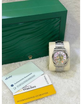 ROLEX AIR KING REF 114234 SILVER DIAL WITH IRANFE NUMBERALS  34MM AUTOMATIC WATCH