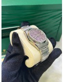 ROLEX OYSTER PERPETUAL 34MM PURPLE DIAL REF 114200 PURPLE DIAL AUTOMATIC WATCH