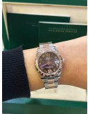 ROLEX DATEJUST 31 REF 178341 HALF 18K 750 EVEROSE GOLD / BRONZE BROWN DIAMONDS DIAL ROMAN NUMBERALS 31MM AUTOMATIC WATCH