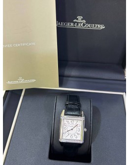 JLC JAEGER-LECOULTRE REVERSO SQUADRA FACTORY DIAMONDS REF Q7038420 42MM X 28.8MM DIAL QUARTZ WATCH
