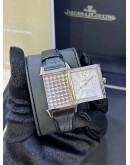 JLC JAEGER-LECOULTRE REVERSO SQUADRA FACTORY DIAMONDS REF Q7038420 42MM X 28.8MM DIAL QUARTZ WATCH