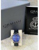 GRAHAM CHRONOFIGHTGER 1695 LADY MOON MOONPHASE REF 2CXBS BLUE DIAMONDS DIAL 36MM QUARTZ WATCH