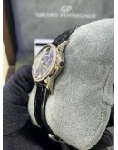 GIRARD-PERREGAUX YEAR 2018 CAT’S EYE BLUE START DIAMONDS MOTHER OF PEARL 18K 750 WHITE GOLD MOON FACE 35MM AUTOMATIC WATCH